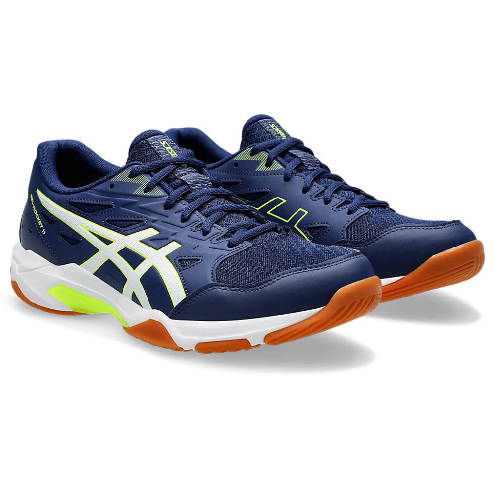 Кроссовки Asics Gel-Rocket 11 blue/safety yellow 1071A091-403 Кроссовки Asics Gel-Rocket 11 blue/safety yellow 1071A091-403