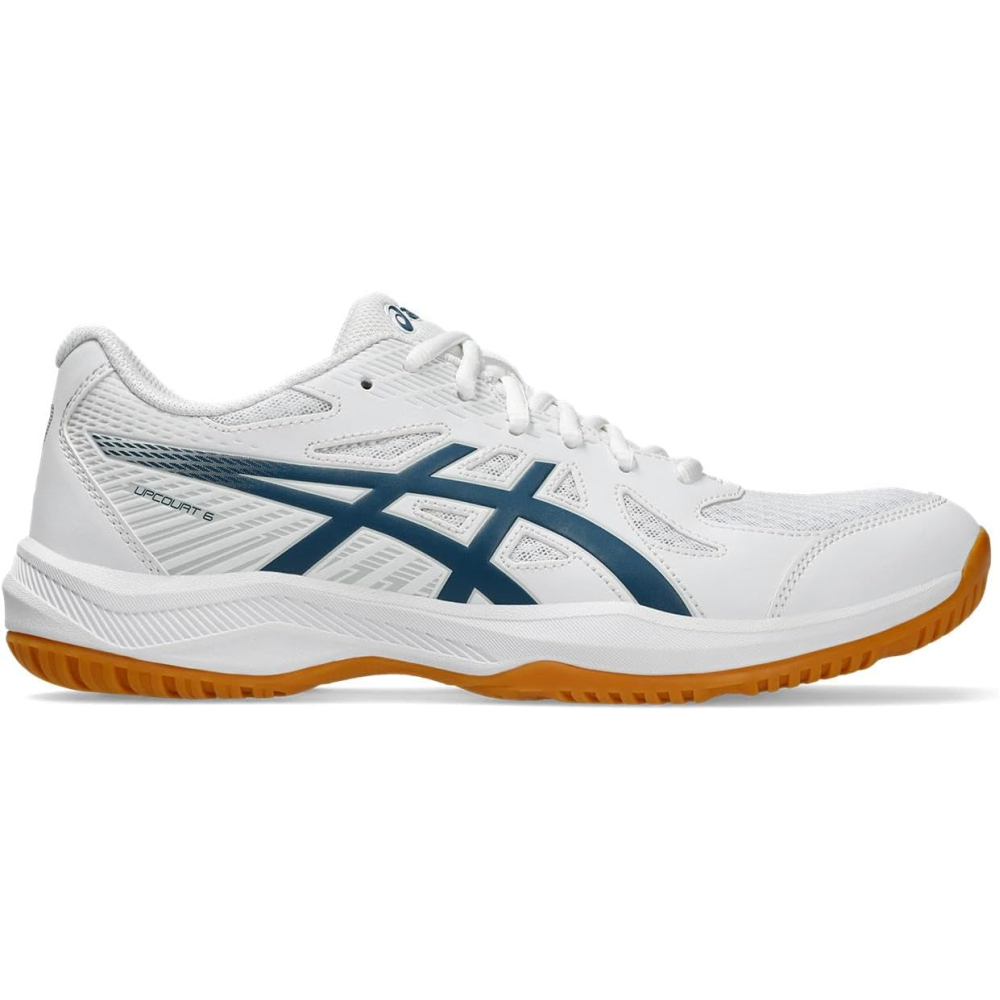 Кроссовки для сквоша Asics Upcourt 6 white/navy 1071A104-100 Кроссовки для сквоша Asics Upcourt 6 white/navy 1071A104-100