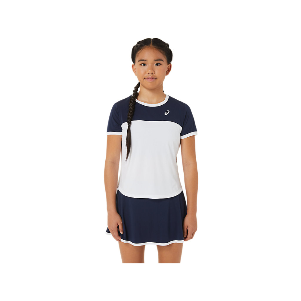 Футболка Asics GIRLS TENNIS SS TOP white/navy 2044A039-102 Футболка Asics GIRLS TENNIS SS TOP white/navy 2044A039-102