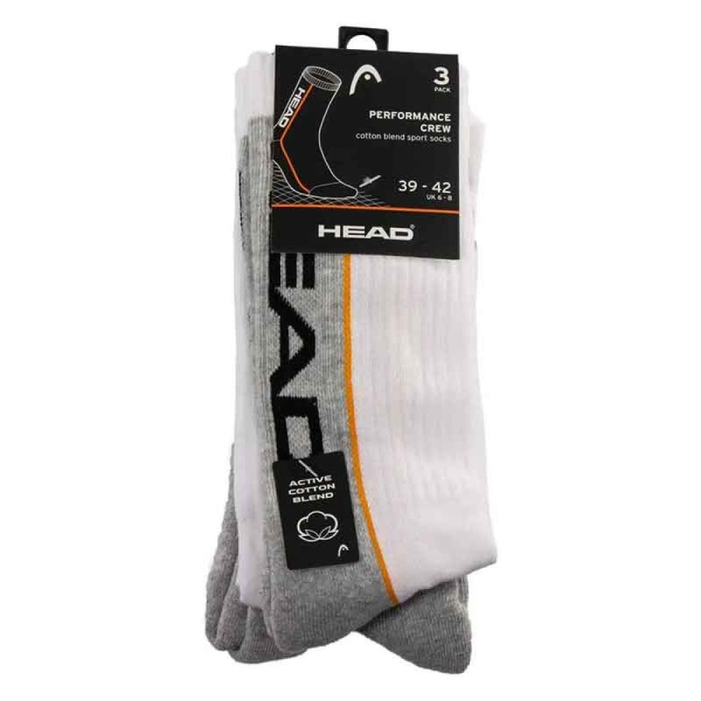 Носки Head Performance short crew 3-pack white/grey 781010001-062 Носки Head Performance short crew 3-pack white/grey 781010001-062
