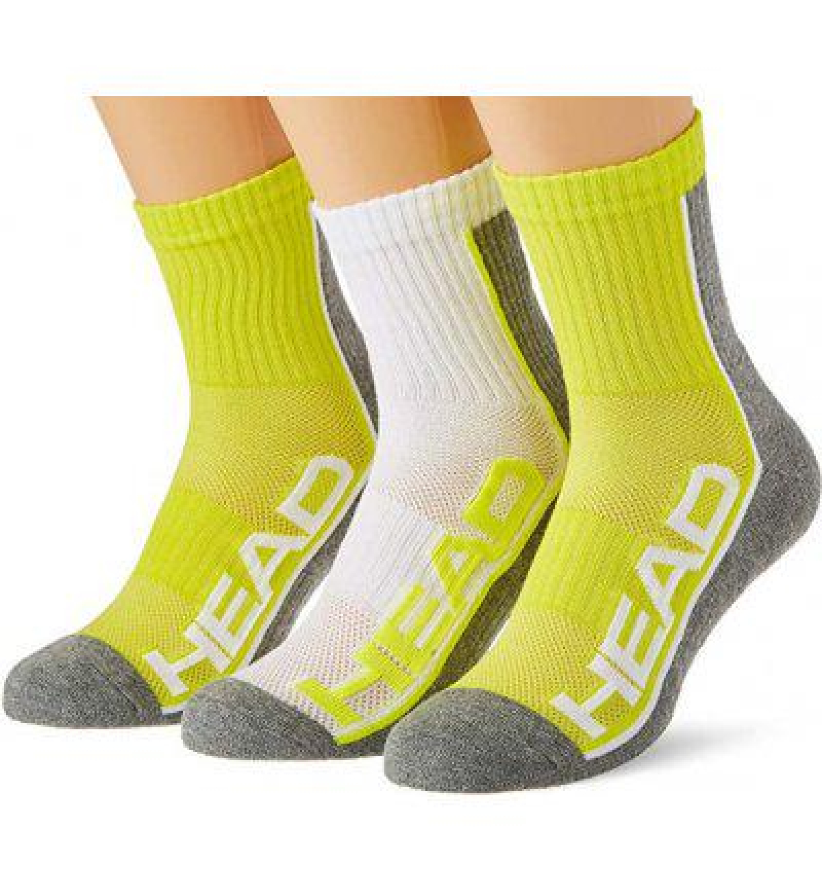 Носки Head Performance short crew 3-pack white/grey/yellow