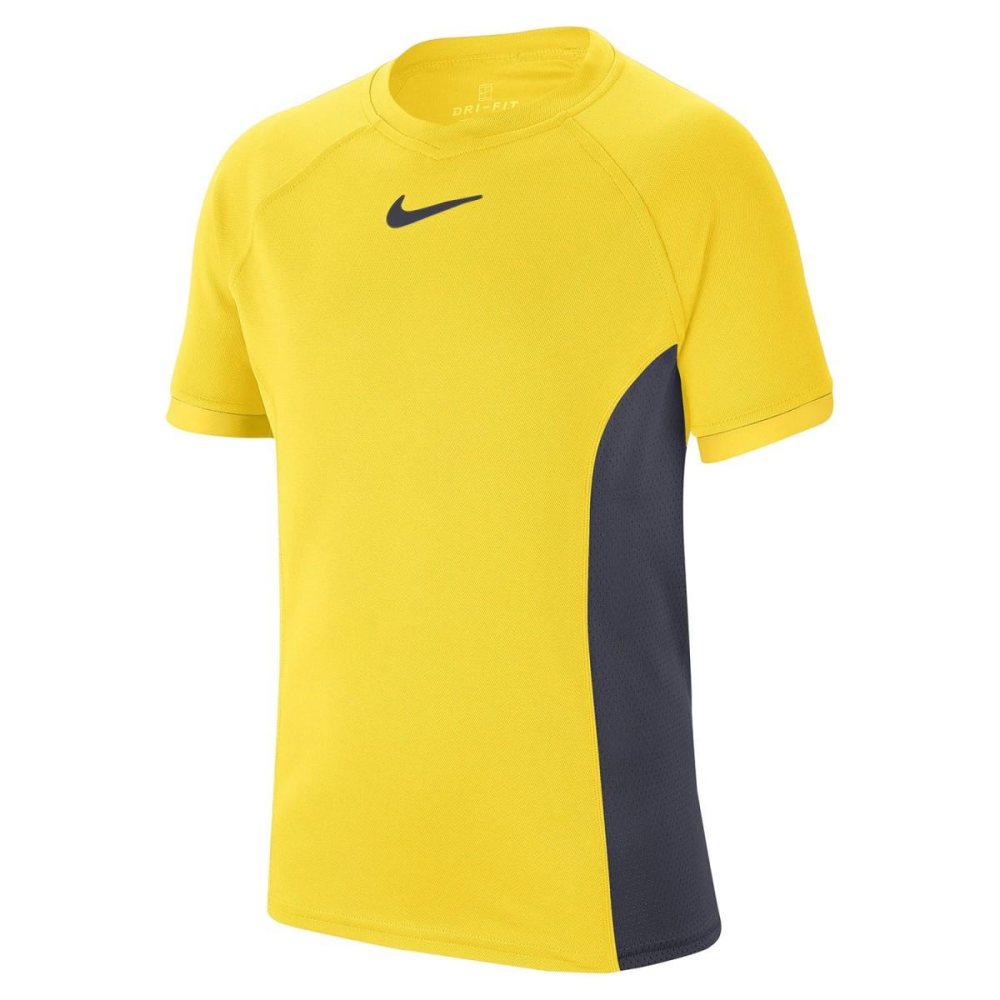 Футболка детская Nike boy Dry SS top yellow/grey Футболка детская Nike boy Dry SS top yellow/grey
