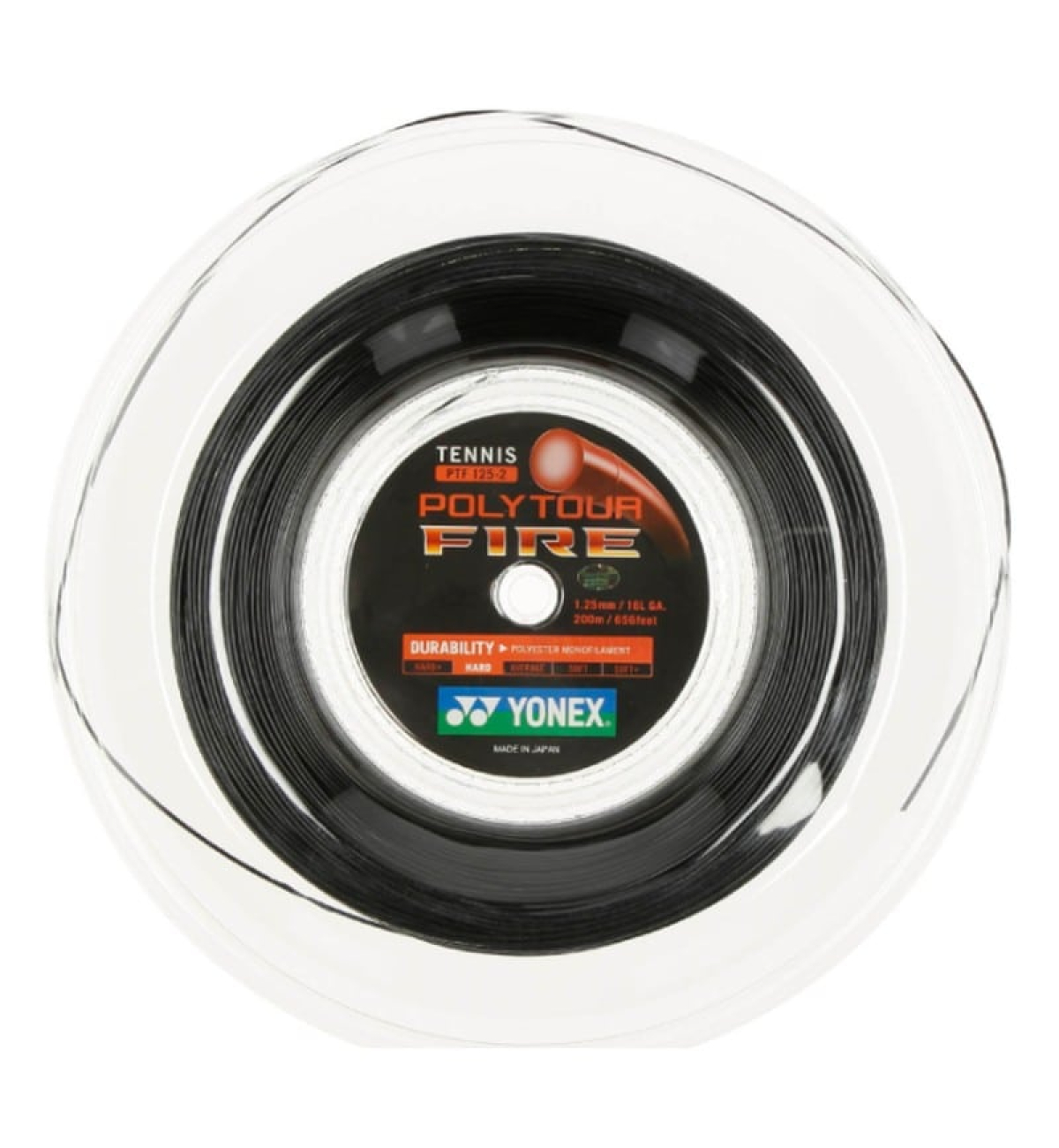 Бобина Yonex Poly Tour Fire Black 200m 1,25 mm