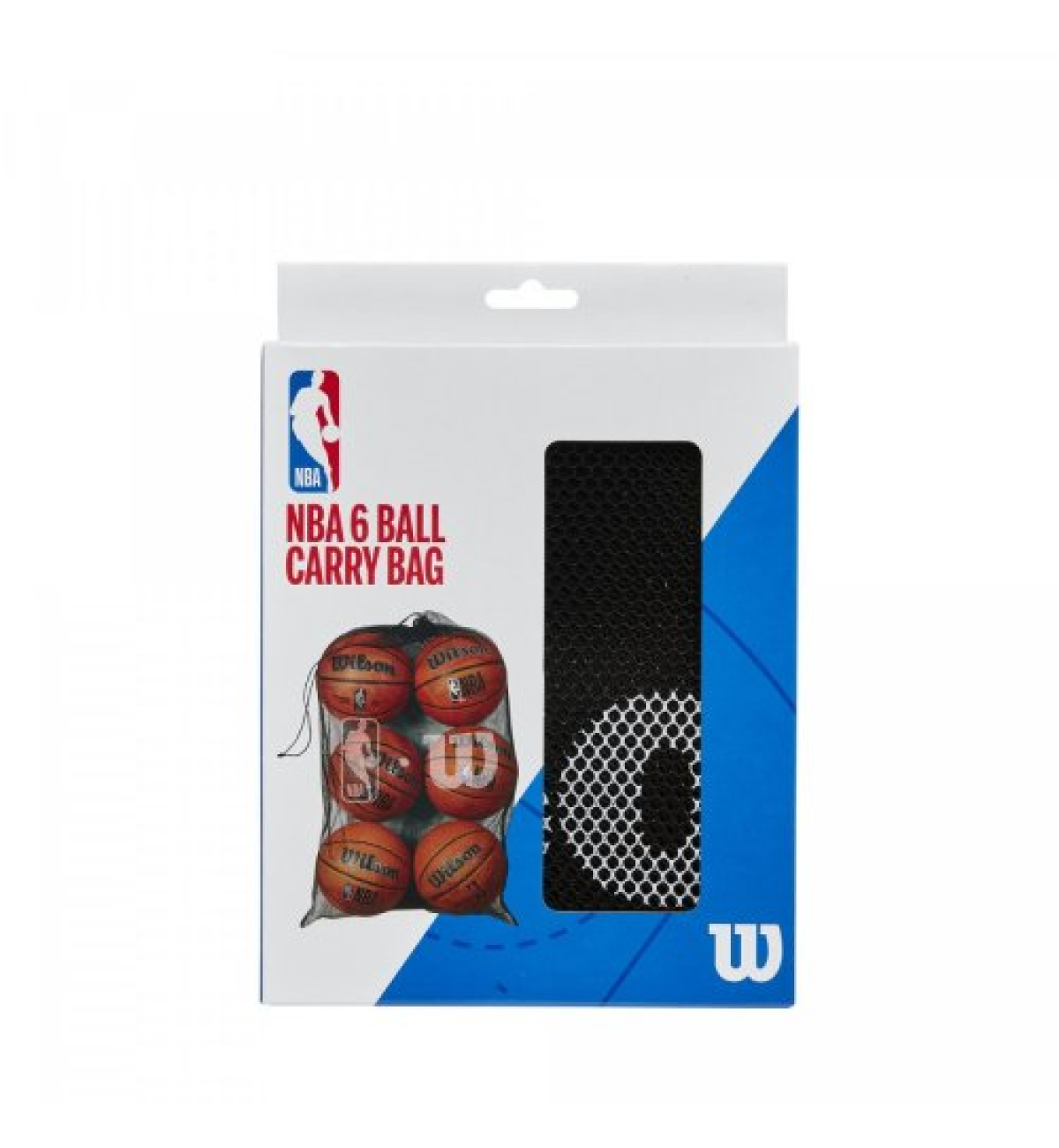 Сетка для мячей Wilson W NBA 6 BALL MESH CARRY BAG BK