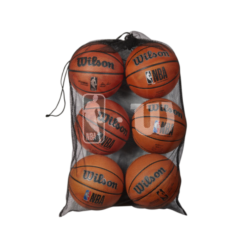 Сетка для мячей Wilson W NBA 6 BALL MESH CARRY BAG BK WTBA70030 Сетка для мячей Wilson W NBA 6 BALL MESH CARRY BAG BK WTBA70030