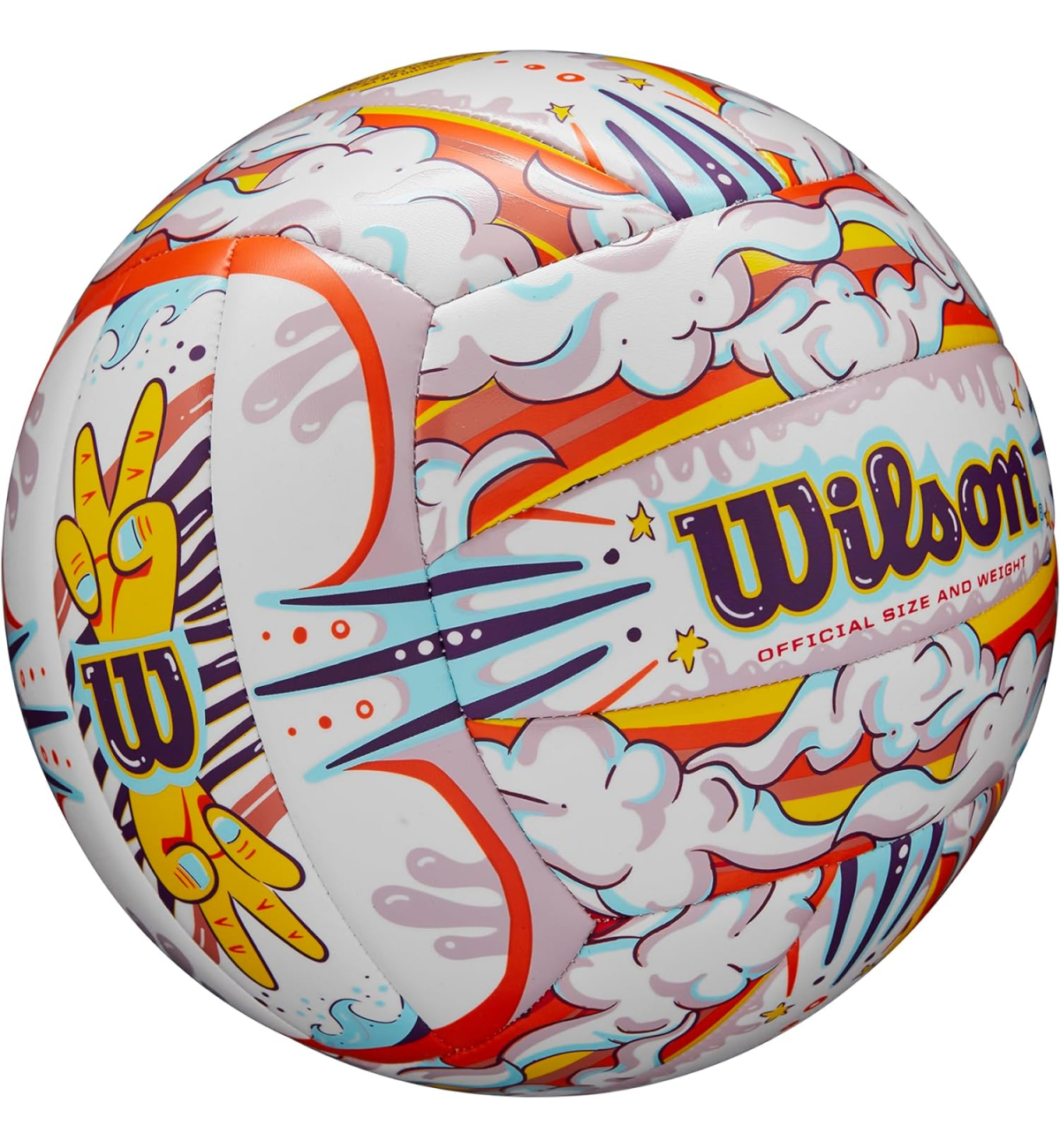 М'яч волейбольний Wilson GRAFFITI PEACE VB White/Orange