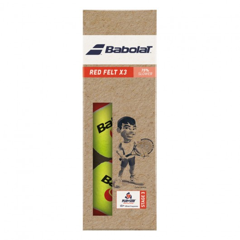 М'ячі для тенісу Babolat RED Felt 3 ball М'ячі для тенісу Babolat RED Felt 3 ball