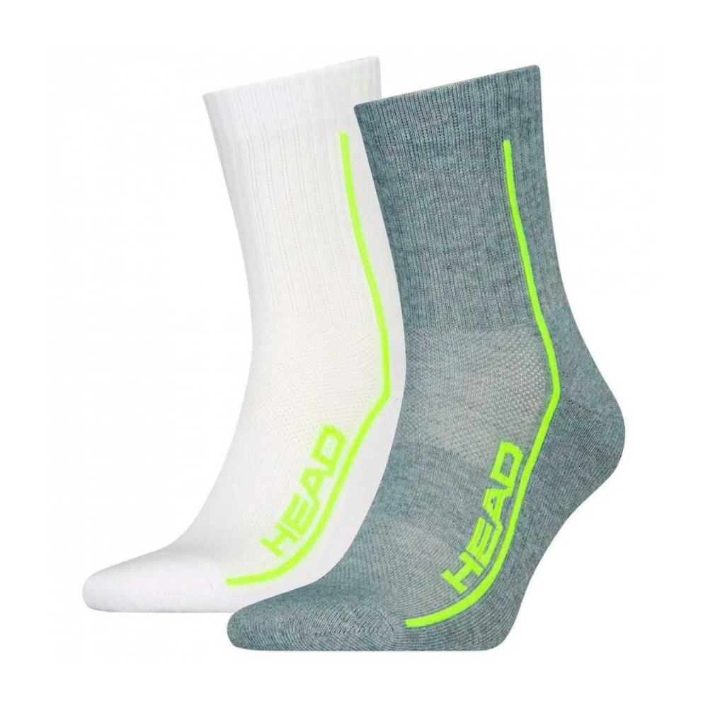 Шкарпетки Head all sports performance short crew 2 pairs grey melange/white 701229021-004 Шкарпетки Head all sports performance short crew 2 pairs grey melange/white 701229021-004