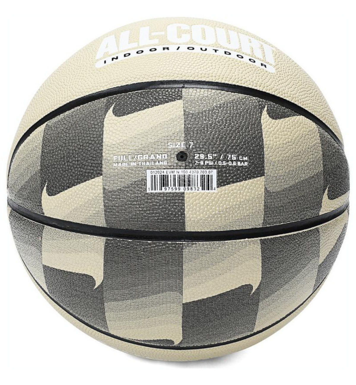 Мяч баскетбольний Nike EVERYDAY ALL COURT 8P GRAPHIC DEFLATED TEAM GOLD/BLACK/BLACK/WHITE size 7
