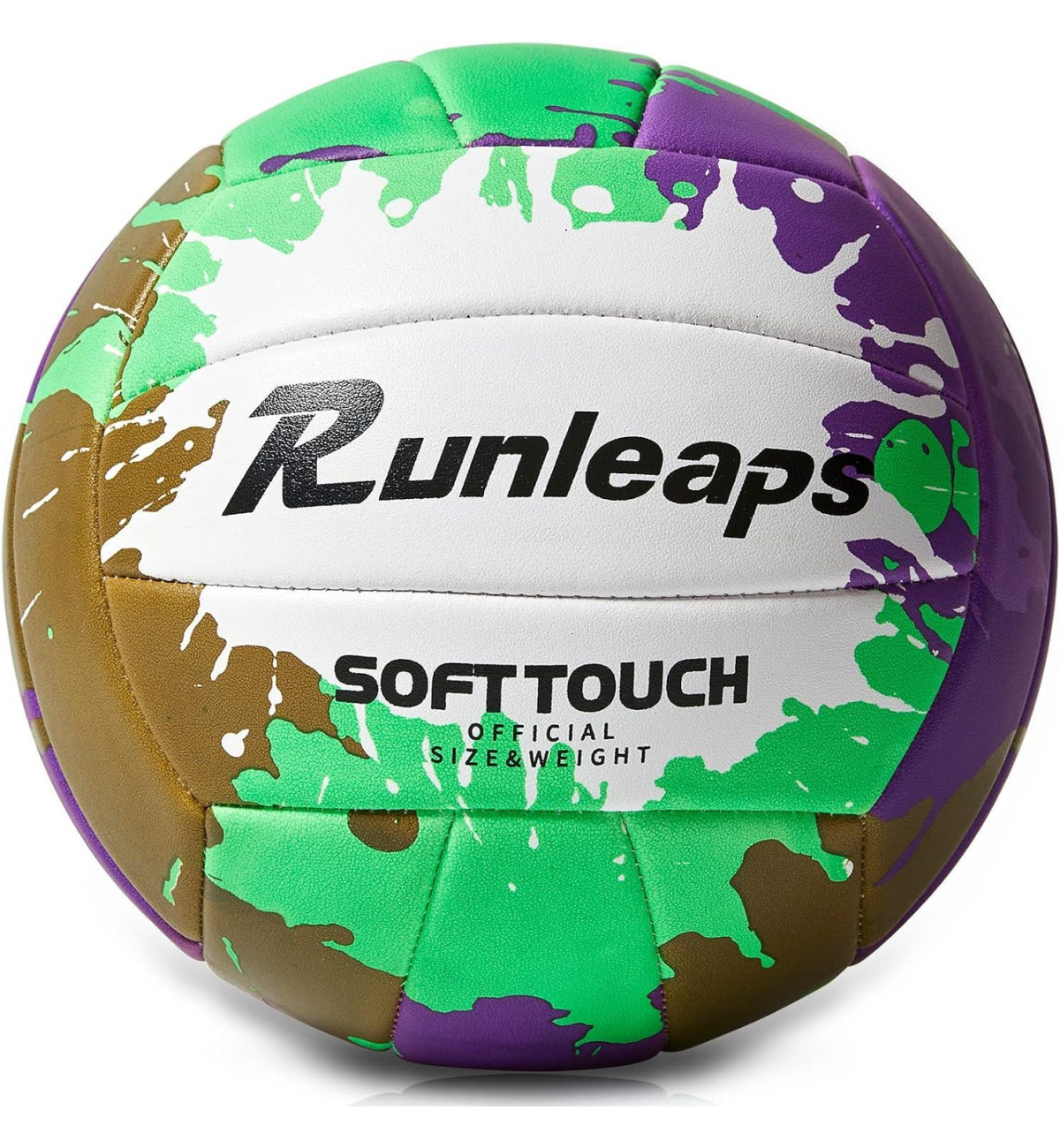 Мяч волейбольный Runleaps Green Purple size 5