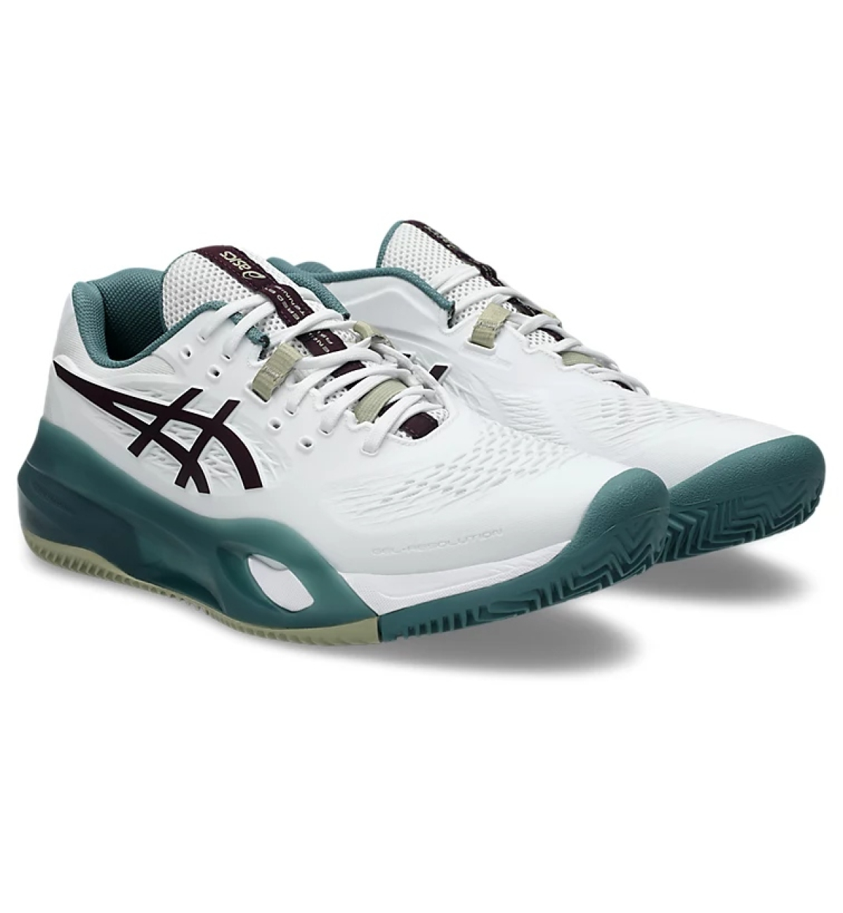 Кроссовки мужские Asics GEL-RESOLUTION X clay White/Dark Aubergine