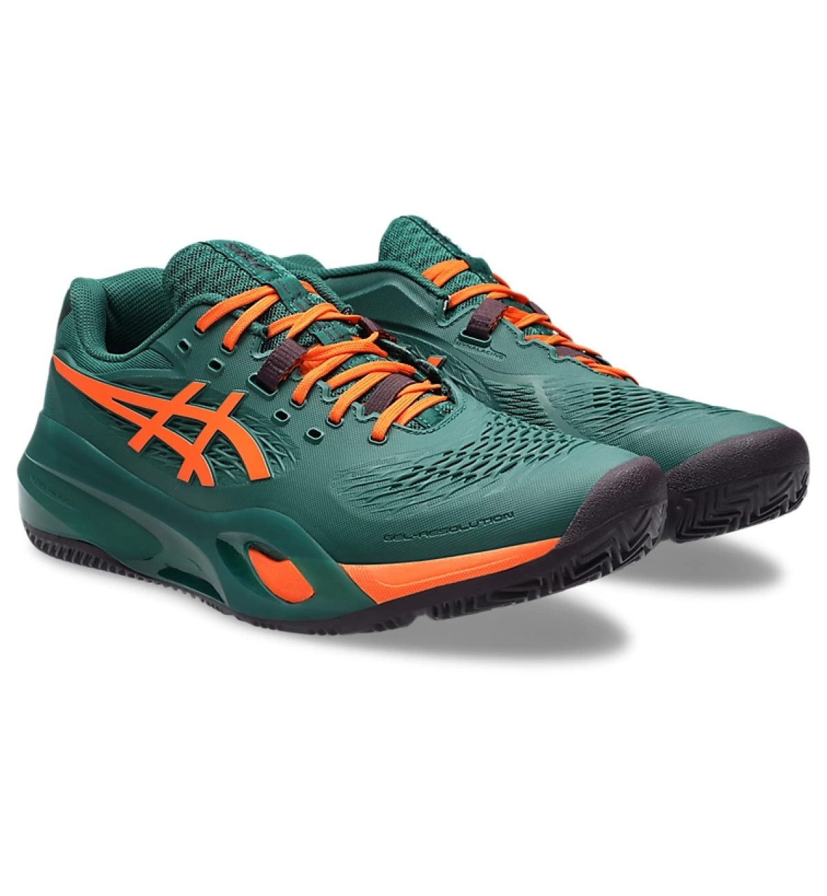 Кроссовки мужские Asics GEL-RESOLUTION X Jewel Green/Energy Orange