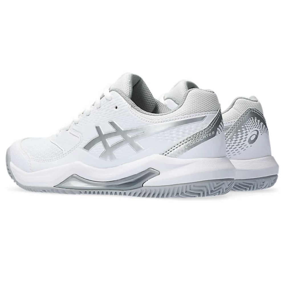 Кроссовки женские Asics Gel-Dedicate 8 Clay White/Silver 1042A255-101 Кроссовки женские Asics Gel-Dedicate 8 Clay White/Silver 1042A255-101