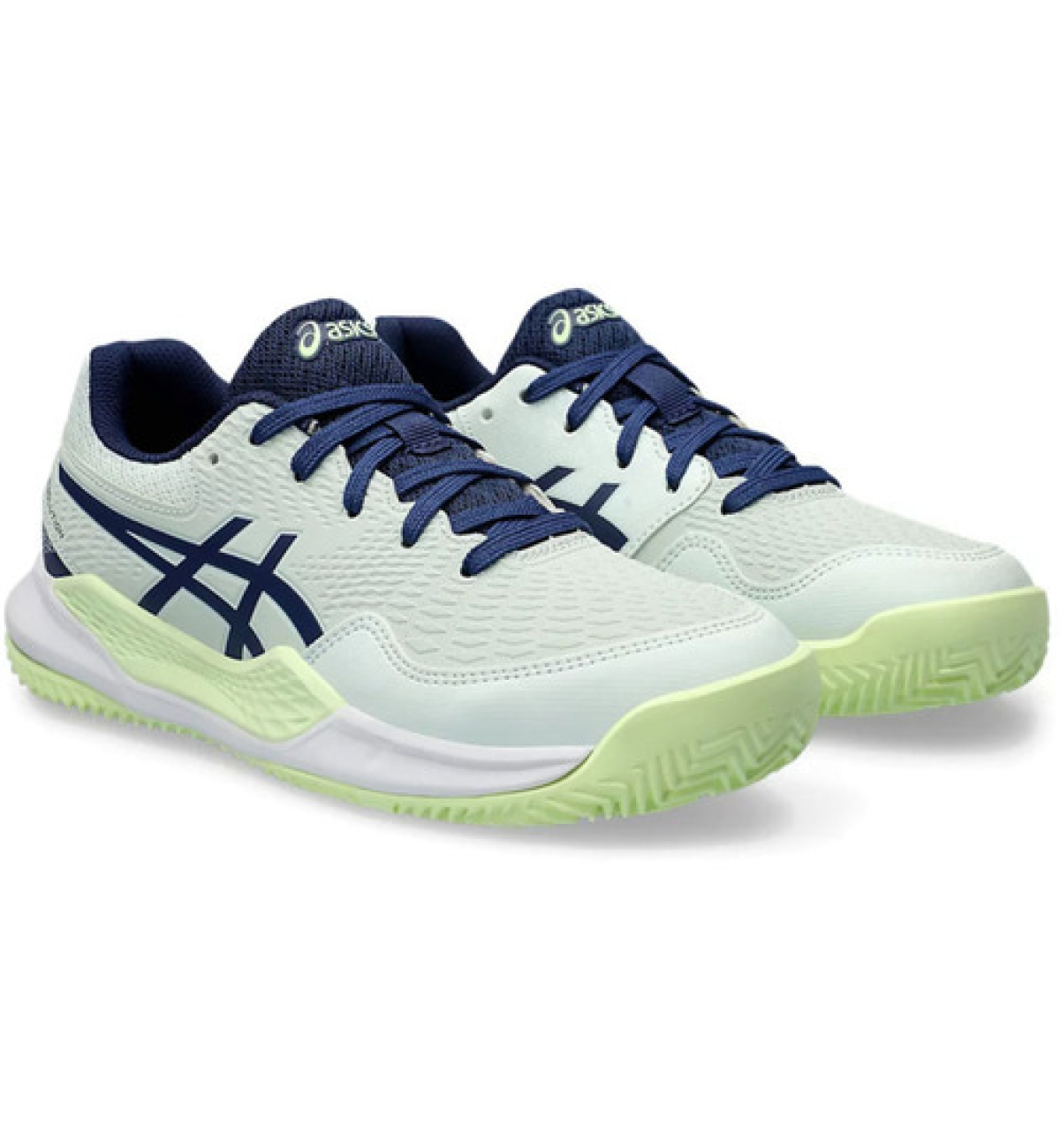 Кроссовки детские Asics GEL-RESOLUTION 9 clay light-green/navy