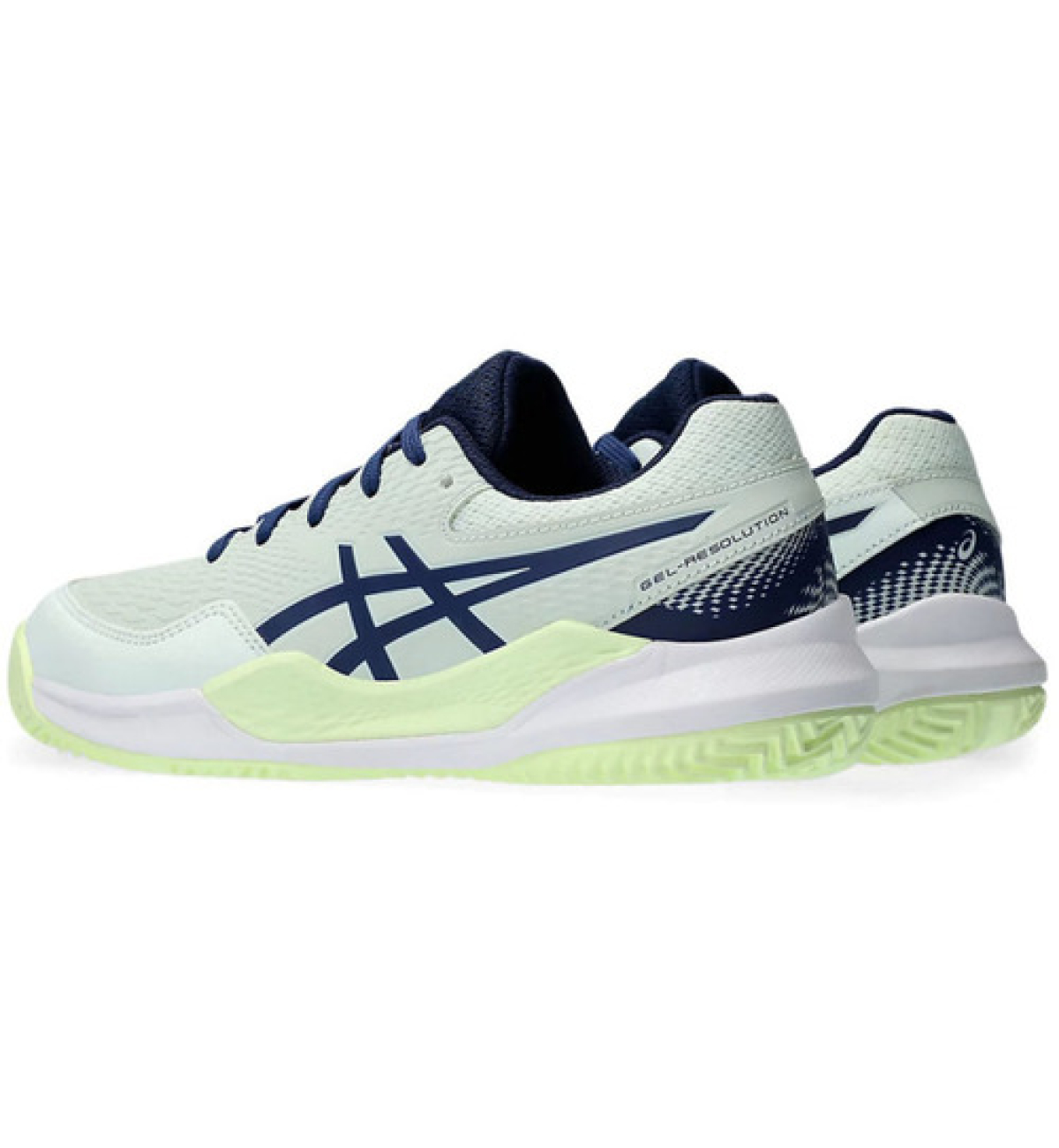 Кроссовки детские Asics GEL-RESOLUTION 9 clay light-green/navy