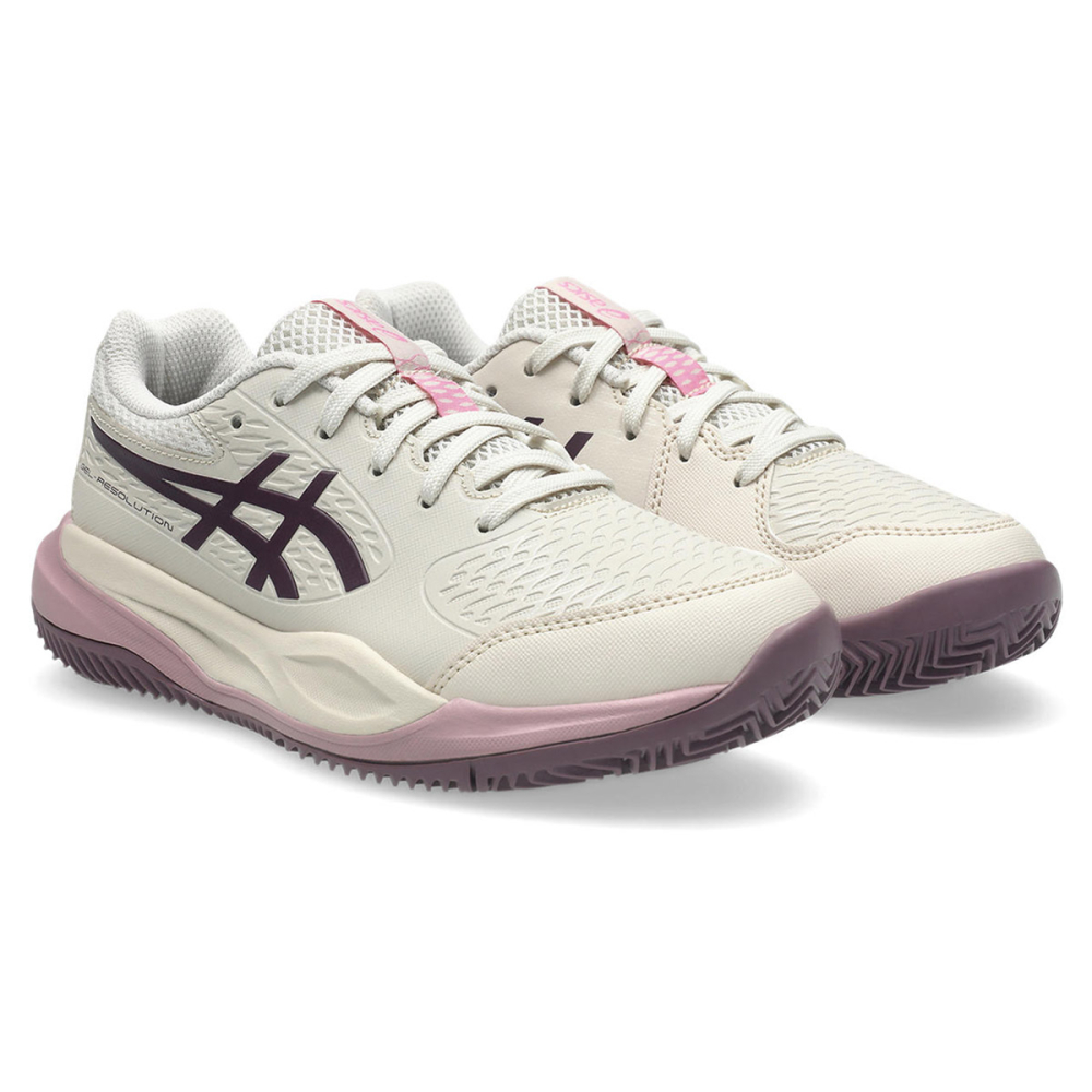 Кросівки дитячі Asics Gel-Resolution X GS Clay Soft Oat/Dark Aubergine 1044A080-250 Кросівки дитячі Asics Gel-Resolution X GS Clay Soft Oat/Dark Aubergine 1044A080-250