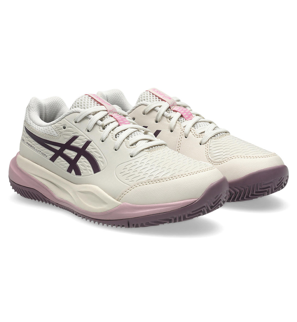 Кросівки дитячі Asics Gel-Resolution X GS Clay Soft Oat/Dark Aubergine