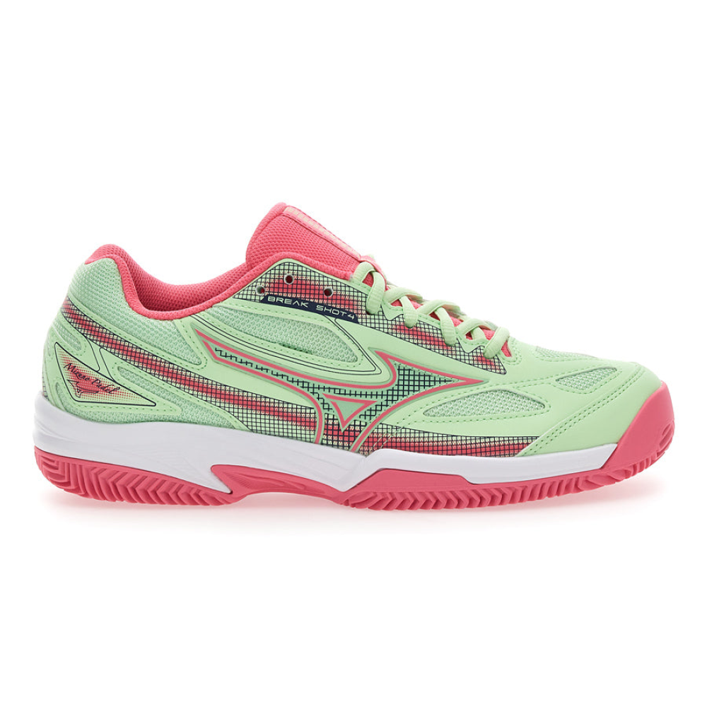 Кроссовки женские Mizuno Shoe Break Shot Padel White/Pink/Green 61GB2336-60 Кроссовки женские Mizuno Shoe Break Shot Padel White/Pink/Green 61GB2336-60