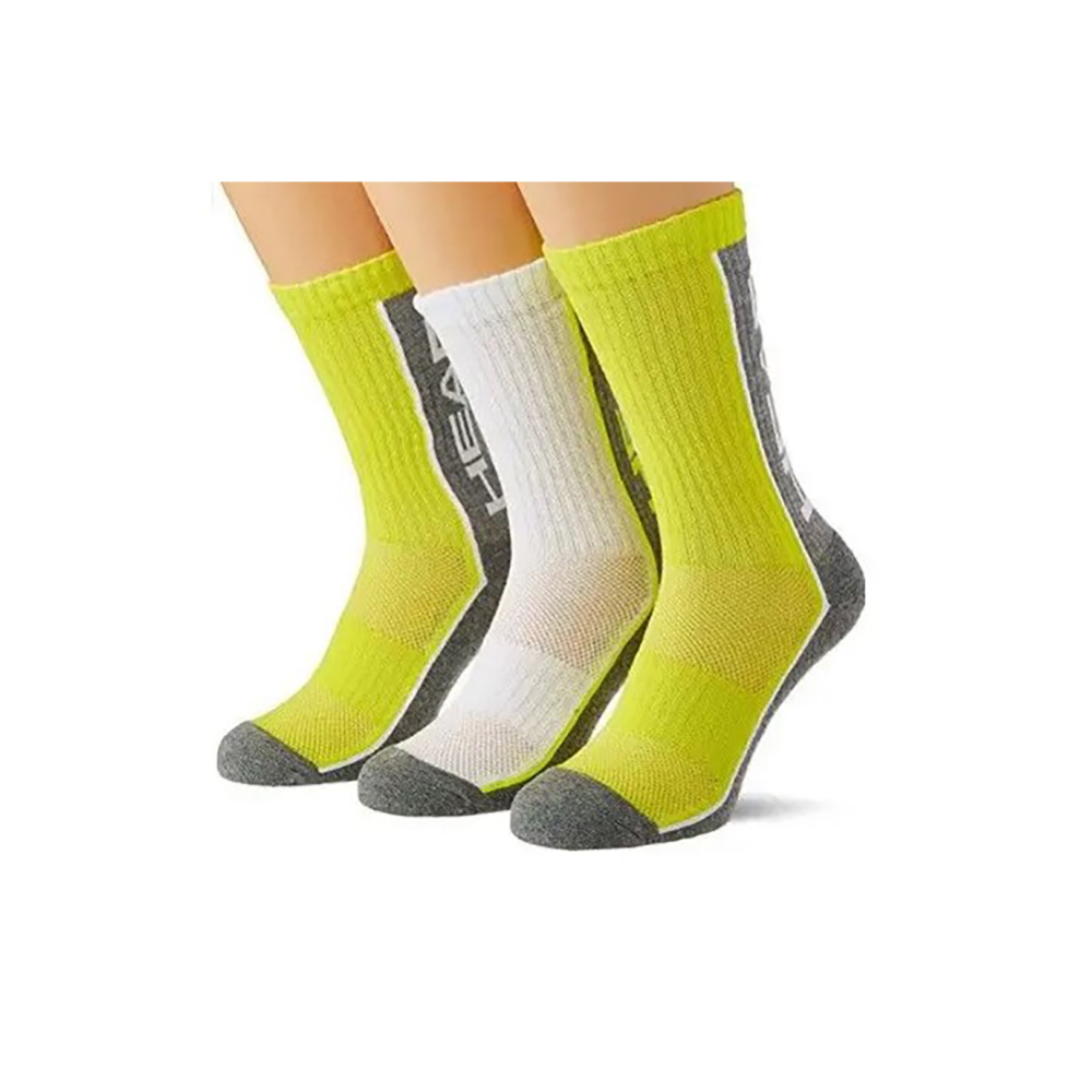 Носки Head Performance crew 3-pack yellow/grey/white 791011001-004 Носки Head Performance crew 3-pack yellow/grey/white 791011001-004