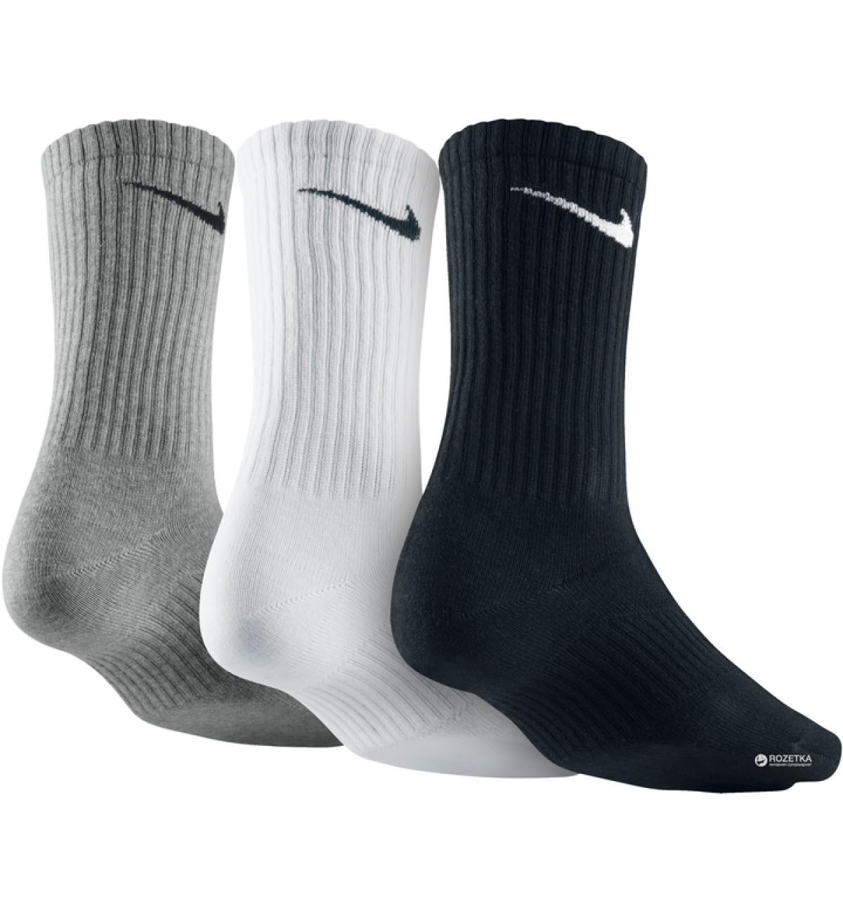 Носки Nike V CUSH CREW - 3PR VALUE black/white/grey
