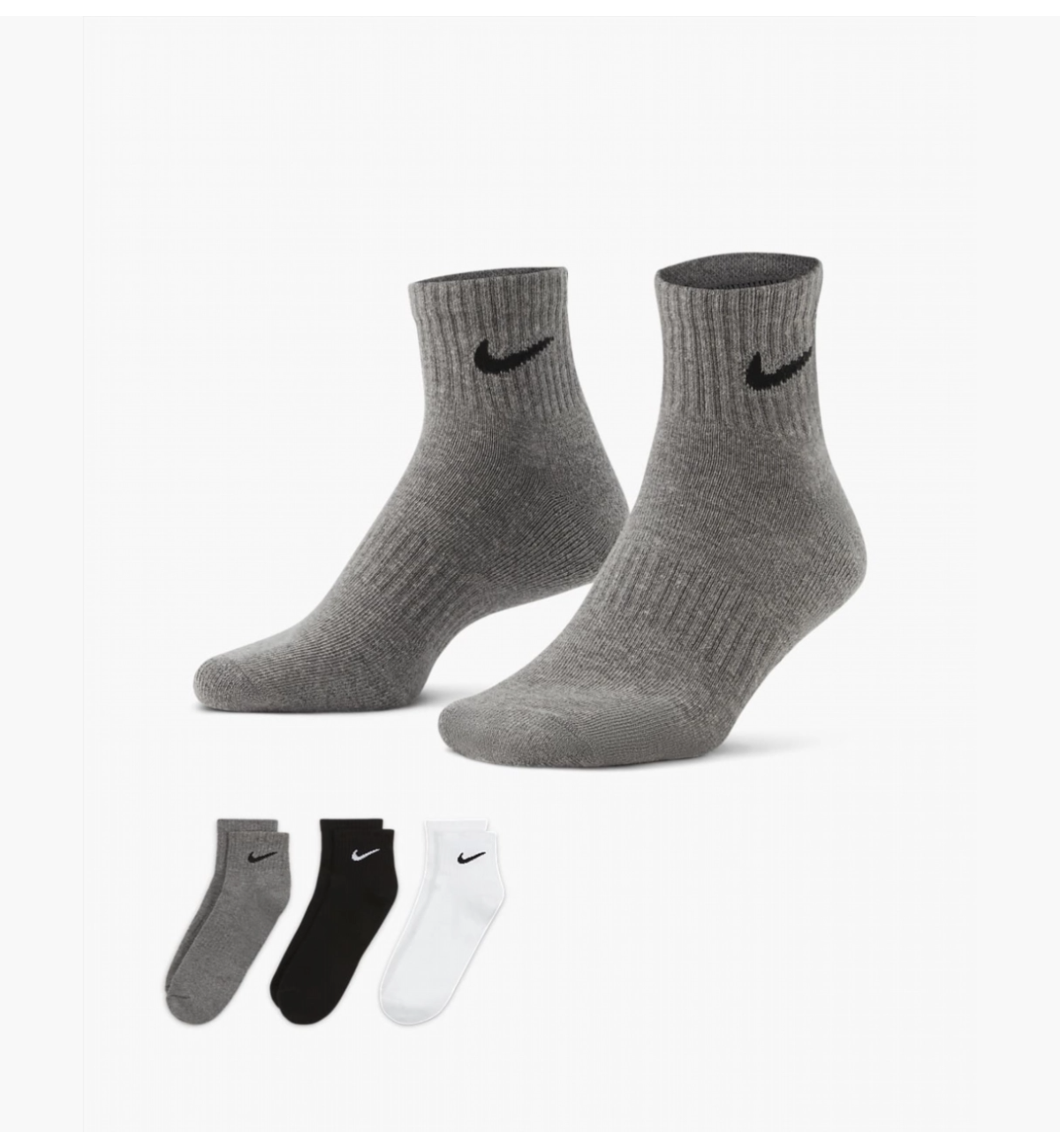 Носки Nike EVERYDAY CUSH ANKLE black/white/grey
