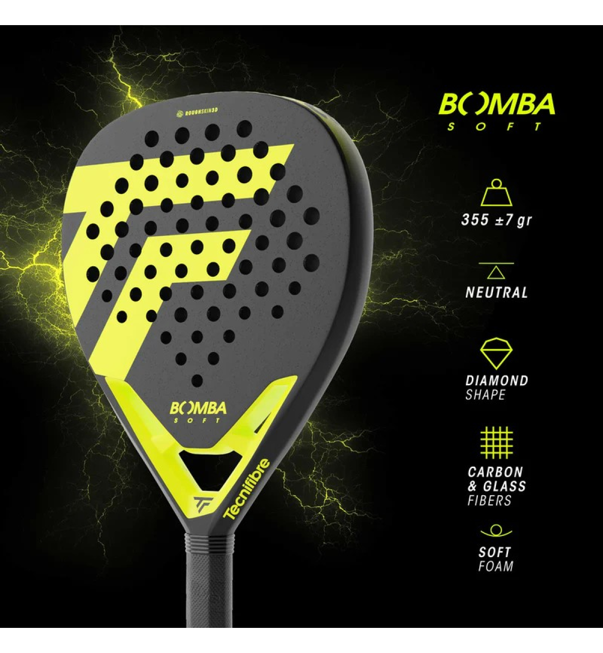 Ракетка для падел тенниса Tecnifibre Padel Boomba Soft