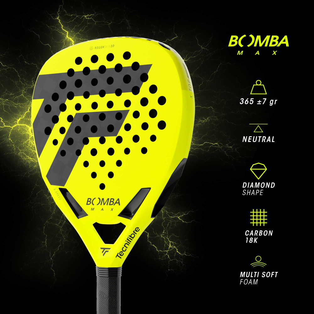 Ракетка для падел тенниса Tecnifibre Padel Boomba Max 16BOMBAX6 Ракетка для падел тенниса Tecnifibre Padel Boomba Max 16BOMBAX6