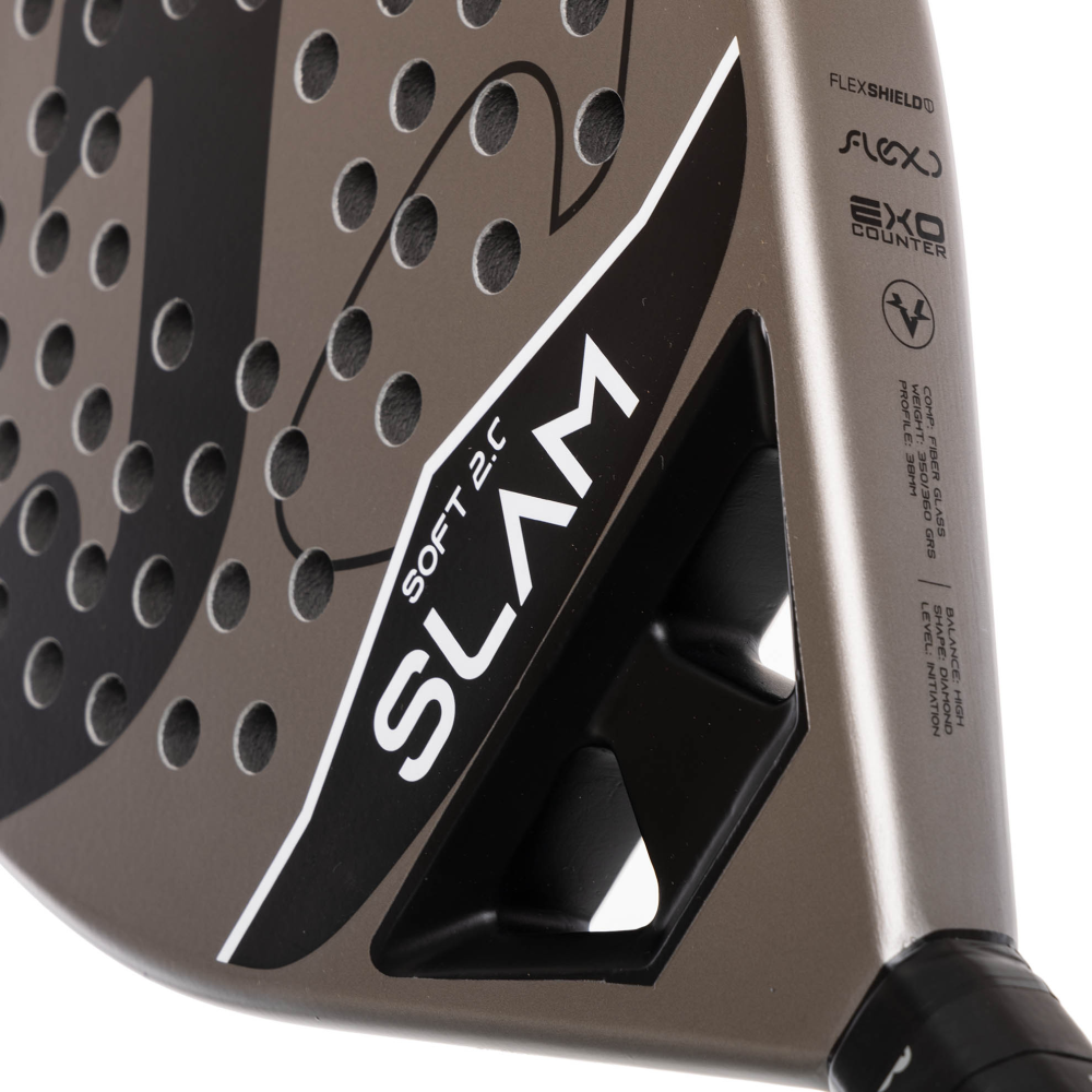 Ракетка для падел тенниса Joma Slam grey with cover 401577.251 Ракетка для падел тенниса Joma Slam grey with cover 401577.251