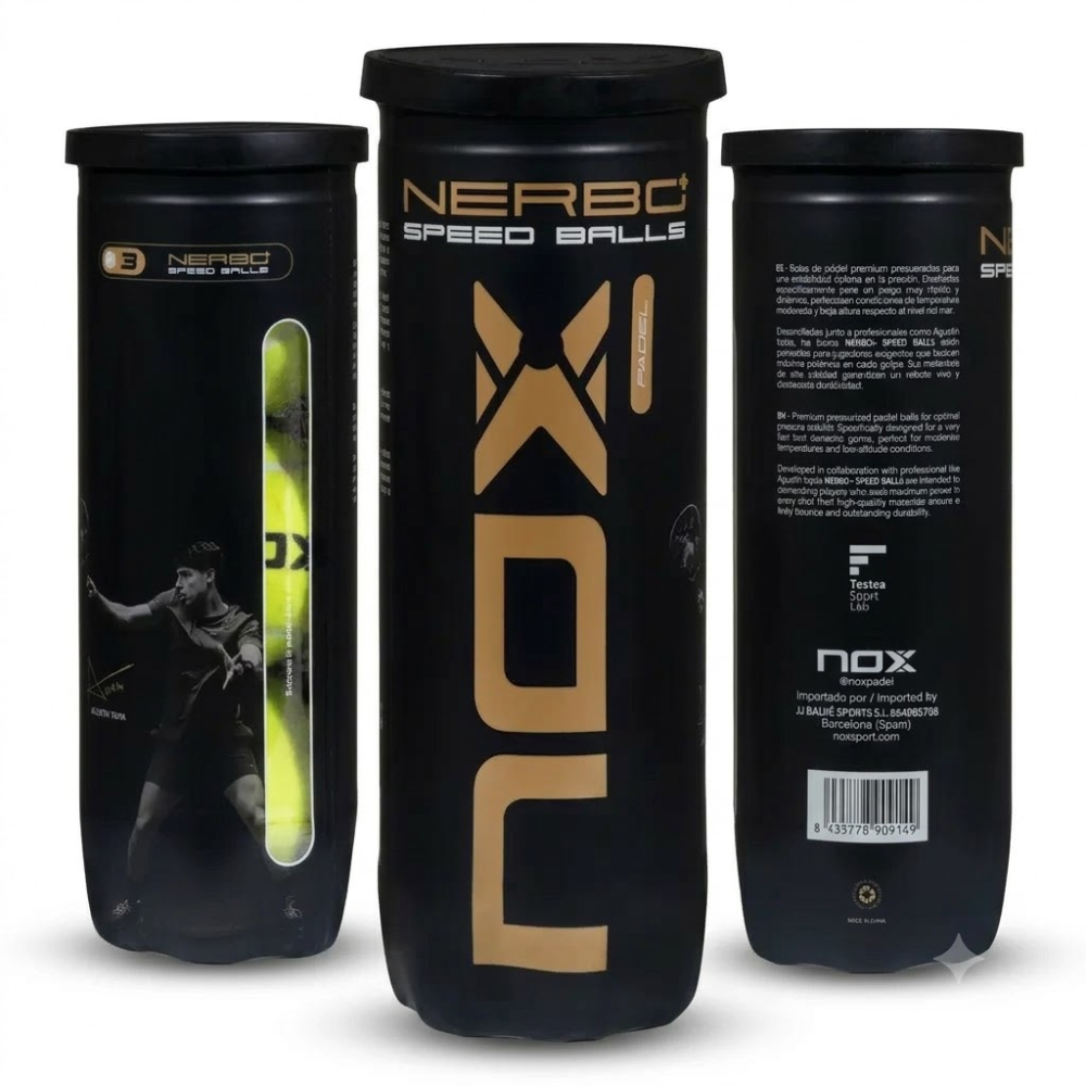 М'ячі для падел Nox NERBO+ Speed 3B М'ячі для падел Nox NERBO+ Speed 3B