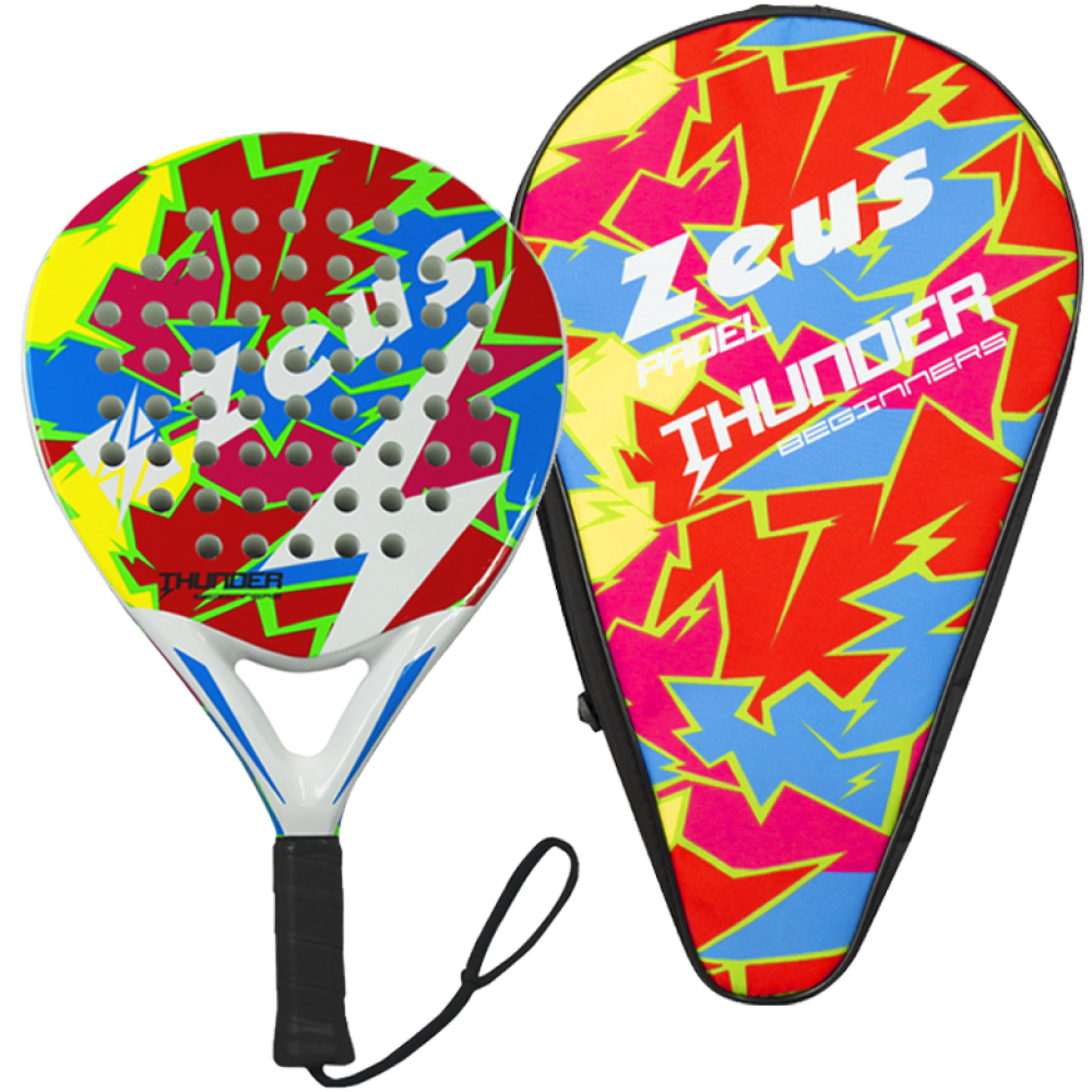 Ракетка для падел тенниса Zeus Racchetta Thunder beginners ne/bi with cover Z01937 Ракетка для падел тенниса Zeus Racchetta Thunder beginners ne/bi with cover Z01937