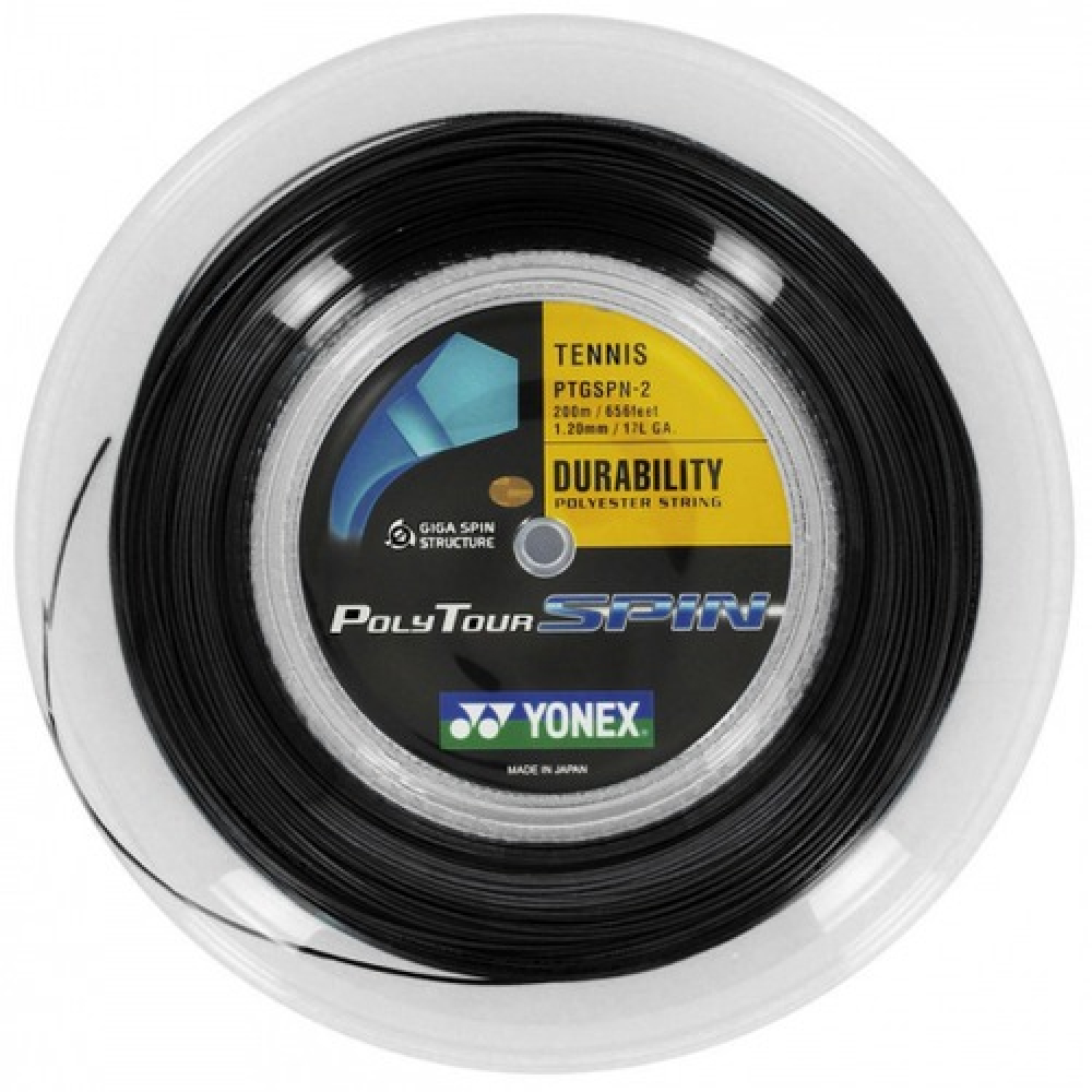 Комплект струн Yonex Poly Tour Spin Black на 1 ракетку Комплект струн Yonex Poly Tour Spin Black на 1 ракетку