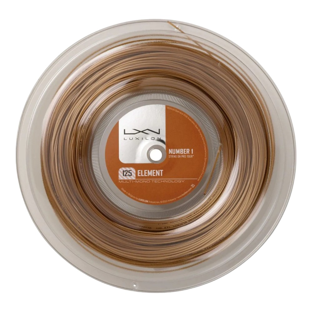 Бобина Luxilon Element tennis string 200 m, 1,25 Бобина Luxilon Element tennis string 200 m, 1,25