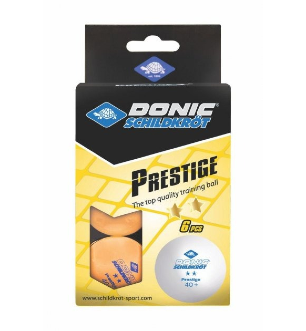 М'ячі Donic Prestige 2* 40+ 6шт orange