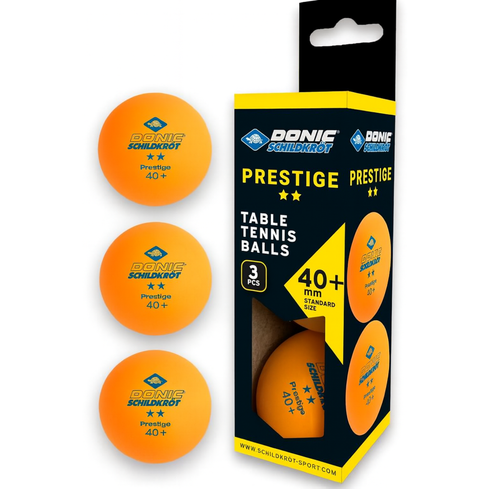 Мячи Donic Prestige 2* 40+ 3шт orange 608328-40+ Мячи Donic Prestige 2* 40+ 3шт orange 608328-40+