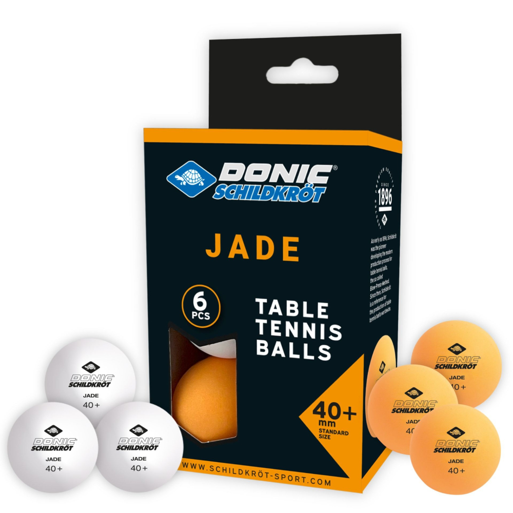 М'ячі Donic Jade ball 40+ 6 шт white+orange 608509 М'ячі Donic Jade ball 40+ 6 шт white+orange 608509