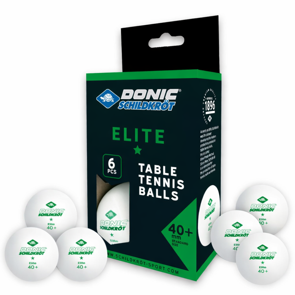 Мячи Donic Elite 1звезда 40+ (6шт.) plastic white Мячи Donic Elite 1звезда 40+ (6шт.) plastic white