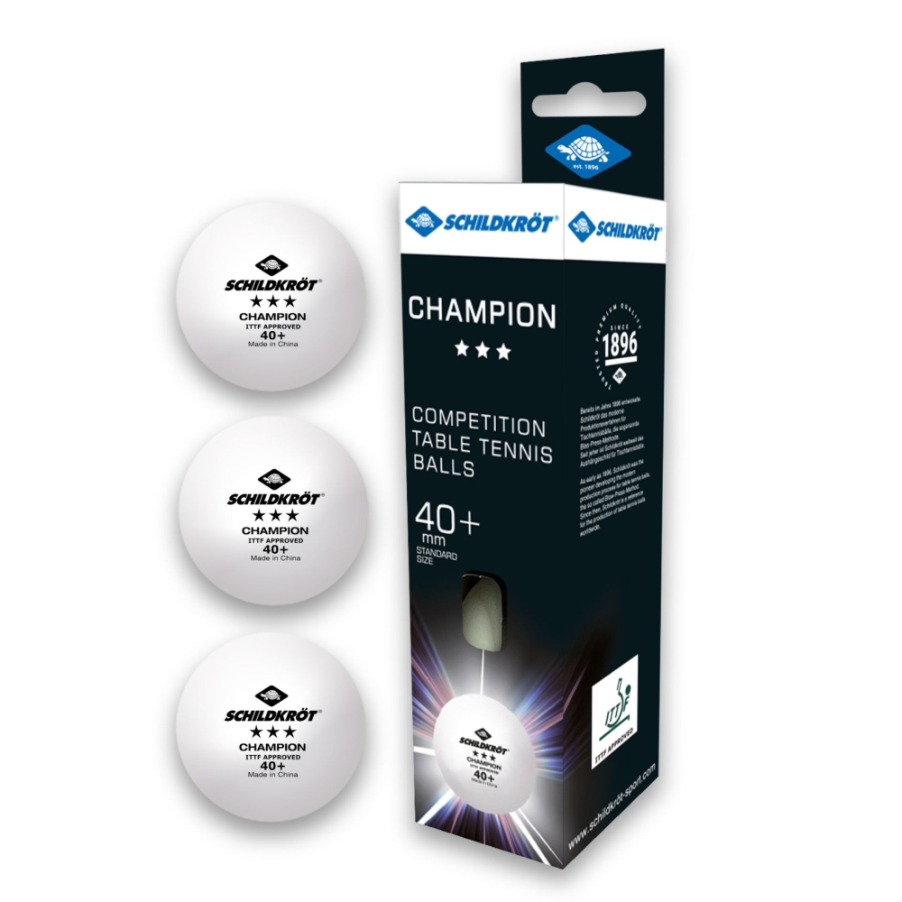 Мячи Donic Champion 40+ 3* 3шт white Мячи Donic Champion 40+ 3* 3шт white