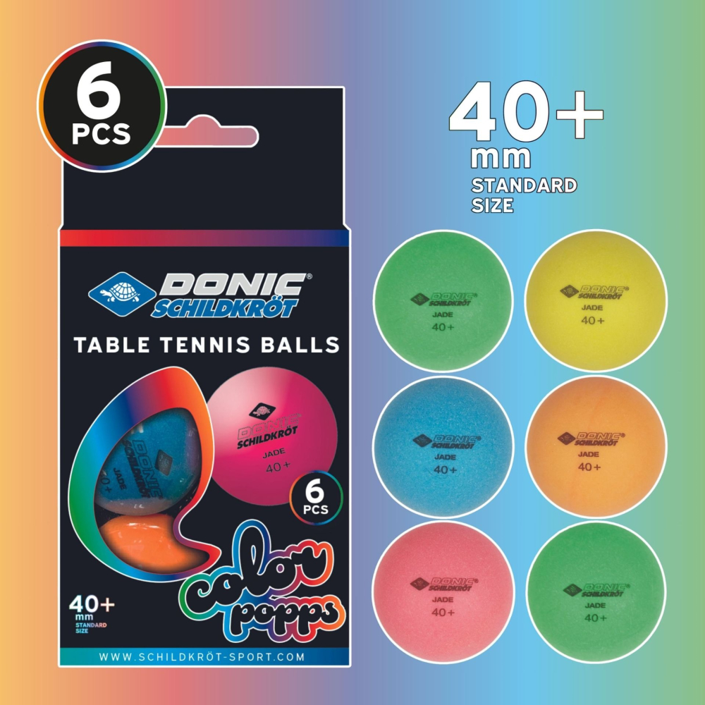 Мячи Donic Colour popps 6шт 649015 Мячи Donic Colour popps 6шт 649015