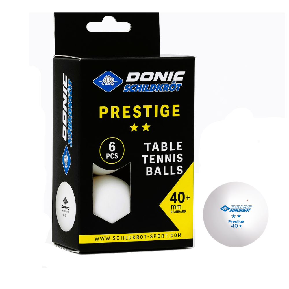 Мячи Donic Prestige 2* 40+ 6шт white Мячи Donic Prestige 2* 40+ 6шт white