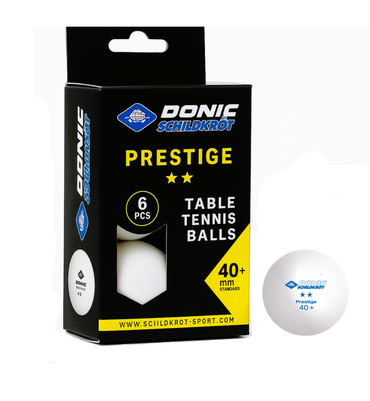 Мячи Donic Prestige 2* 40+ 6шт white
