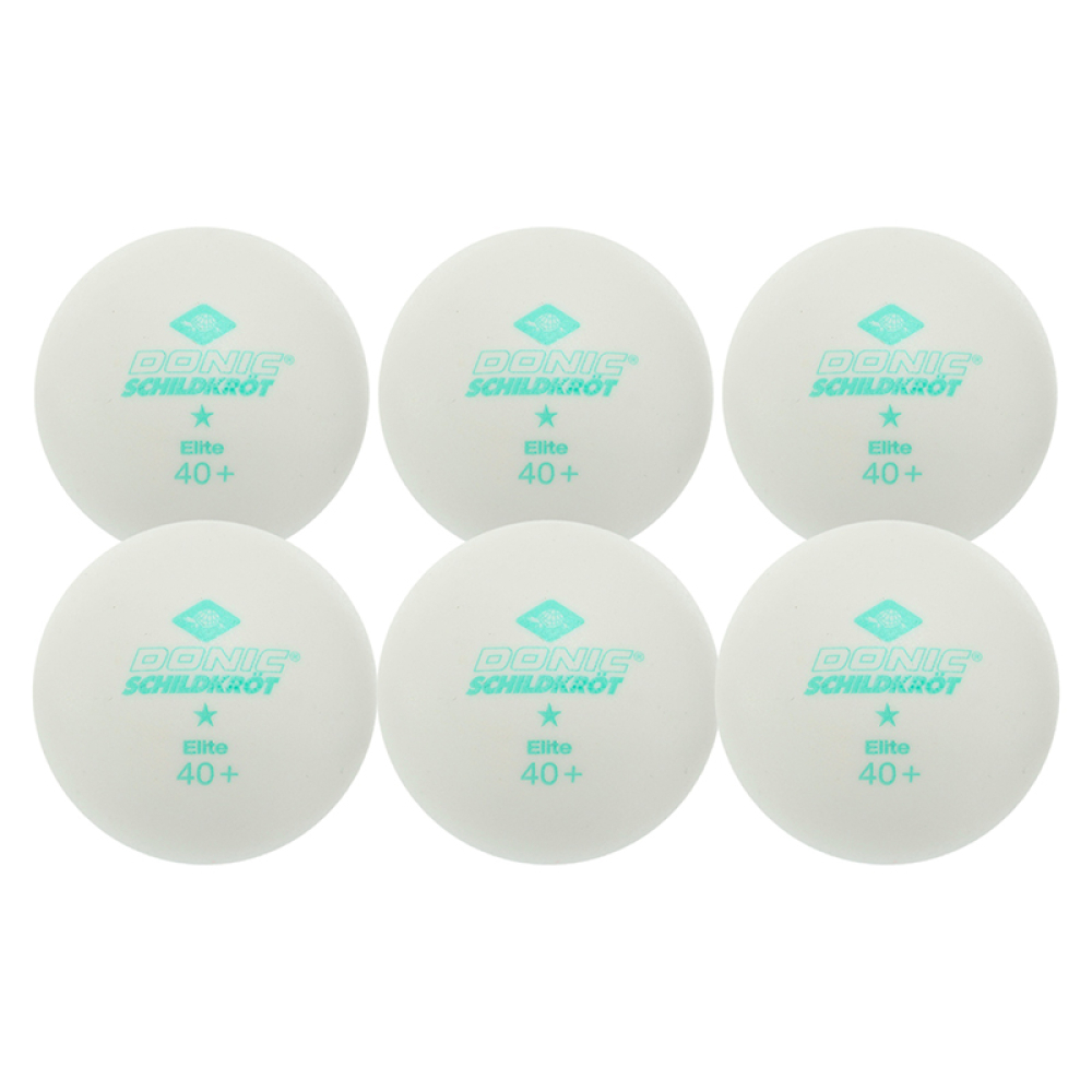 Мячи Donic Elite 1звезда 40+ (6шт.) plastic white Мячи Donic Elite 1звезда 40+ (6шт.) plastic white