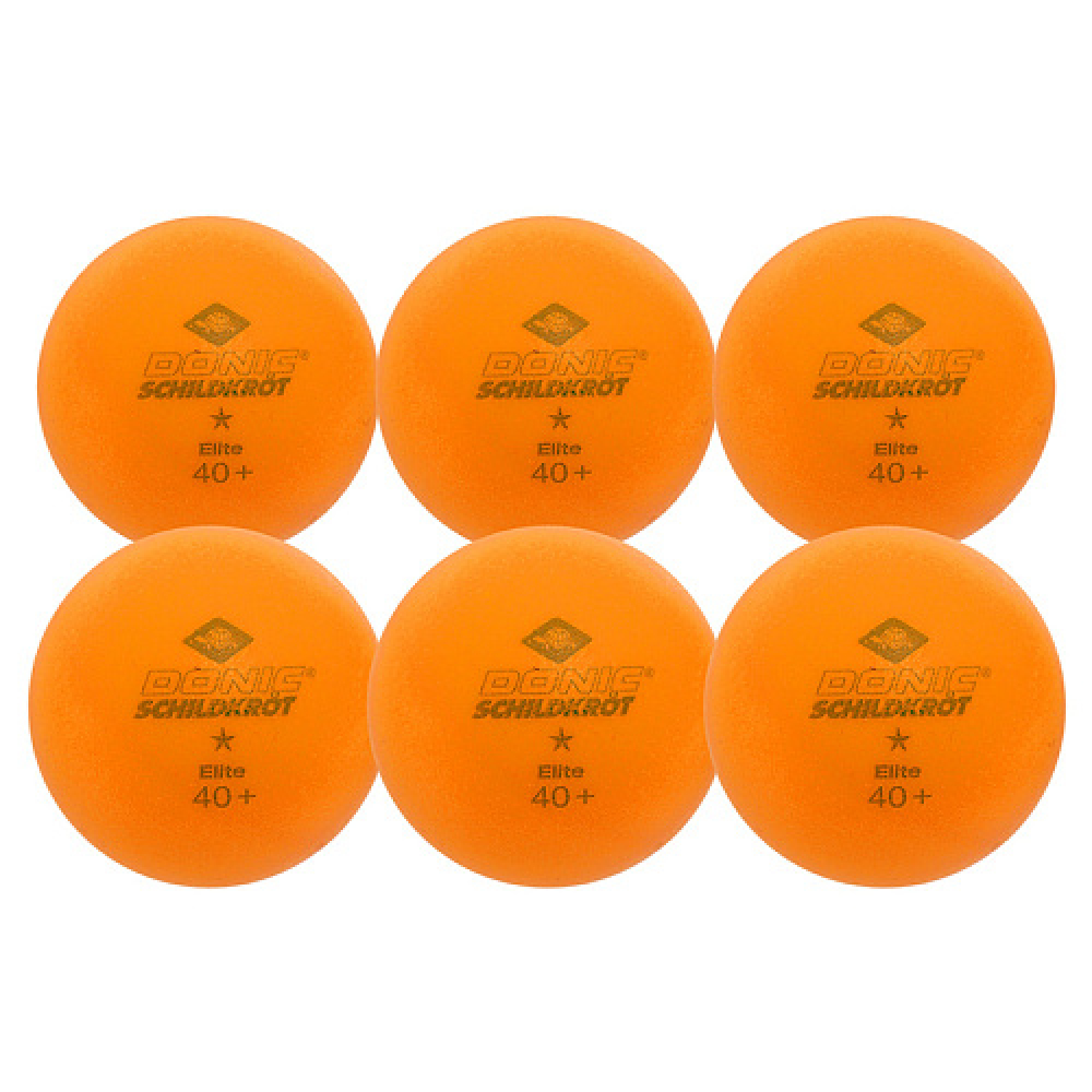Мячи Donic Elite 1звезда (6шт.) 40+ orange 608518 Мячи Donic Elite 1звезда (6шт.) 40+ orange 608518
