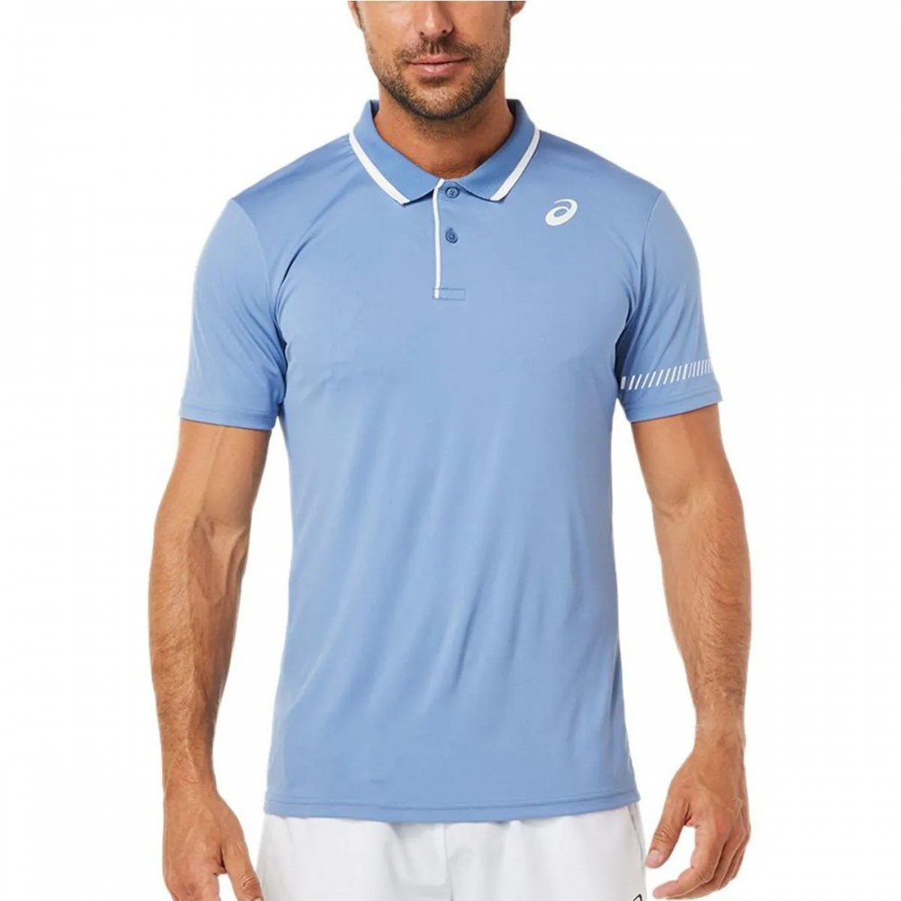 Поло мужское Asics COURT POLO SHIRT light-blue 2041A138-403 Поло мужское Asics COURT POLO SHIRT light-blue 2041A138-403