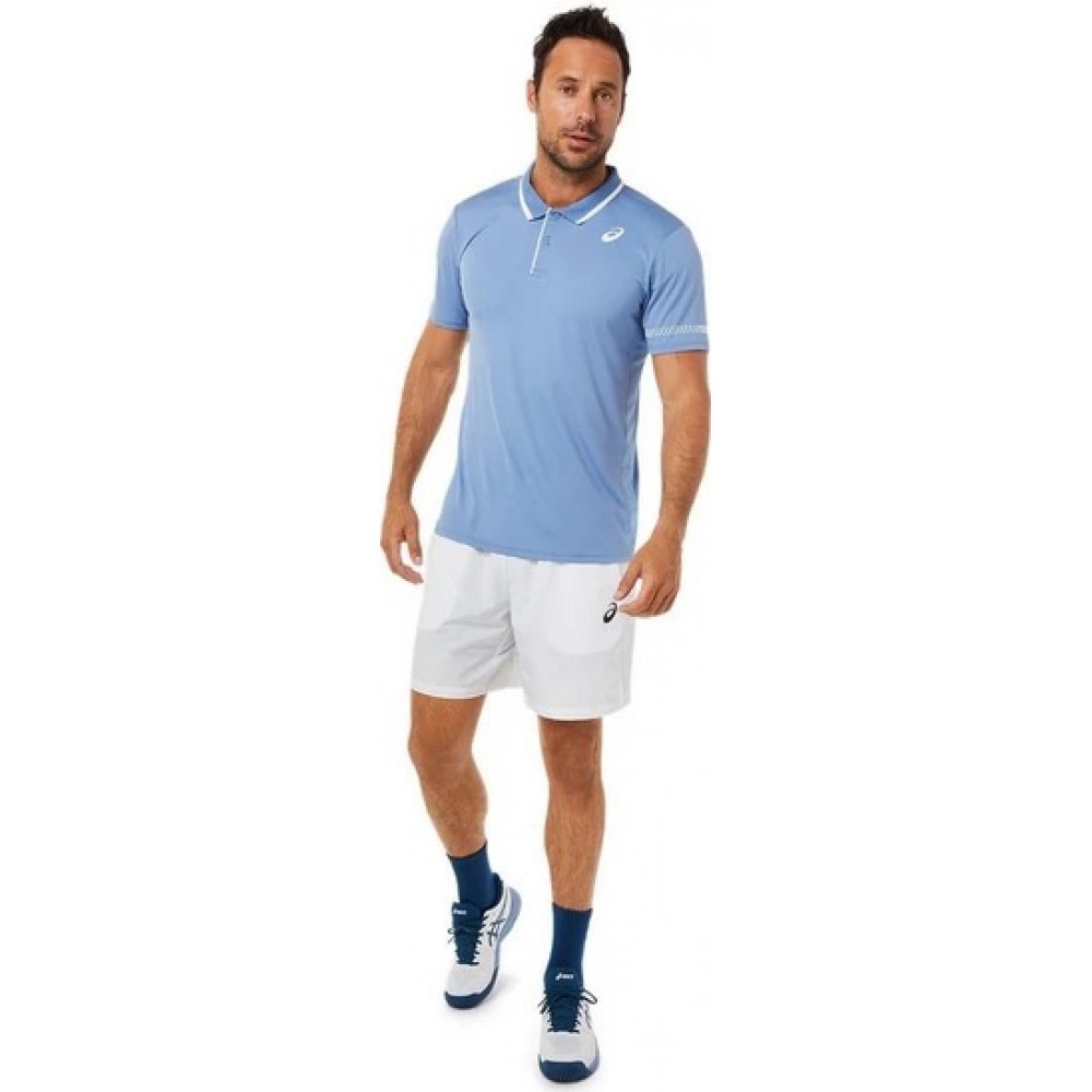 Поло мужское Asics COURT POLO SHIRT light-blue 2041A138-403 Поло мужское Asics COURT POLO SHIRT light-blue 2041A138-403