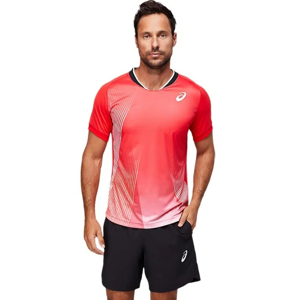 Футболка мужская Asics Asics Court SS Top Electric Red 2041A170-602 Футболка мужская Asics Asics Court SS Top Electric Red 2041A170-602