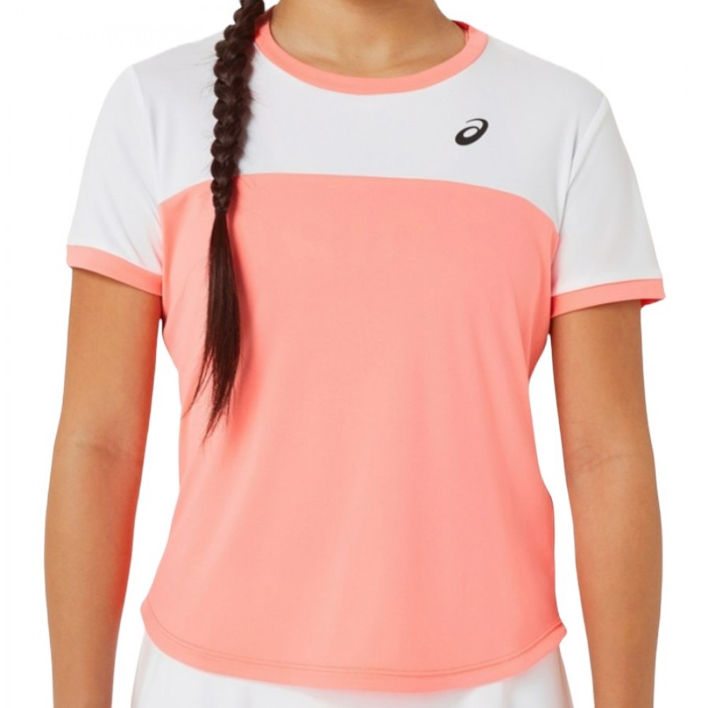 Футболка Asics GIRLS TENNIS SS TOP coral/white 2044A039-701 Футболка Asics GIRLS TENNIS SS TOP coral/white 2044A039-701