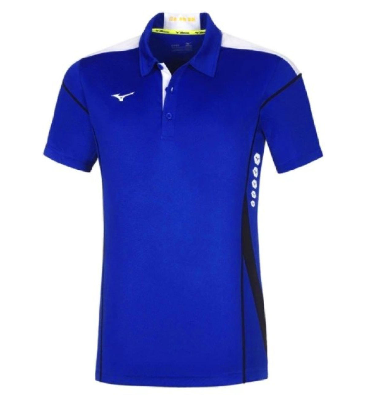 Поло мужское MIZUNO Men Hex Rect Polo Royal/Whitee
