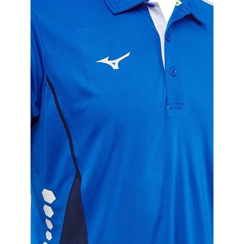 Поло мужское MIZUNO Men Hex Rect Polo Royal/Whitee 62EA7001-22 Поло мужское MIZUNO Men Hex Rect Polo Royal/Whitee 62EA7001-22