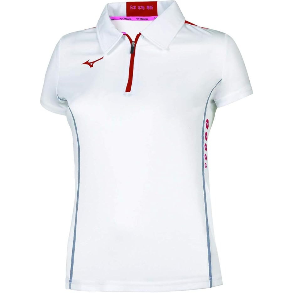 Поло женское Mizuno Team Hex rect polo white/red 62EA7201-76 Поло женское Mizuno Team Hex rect polo white/red 62EA7201-76