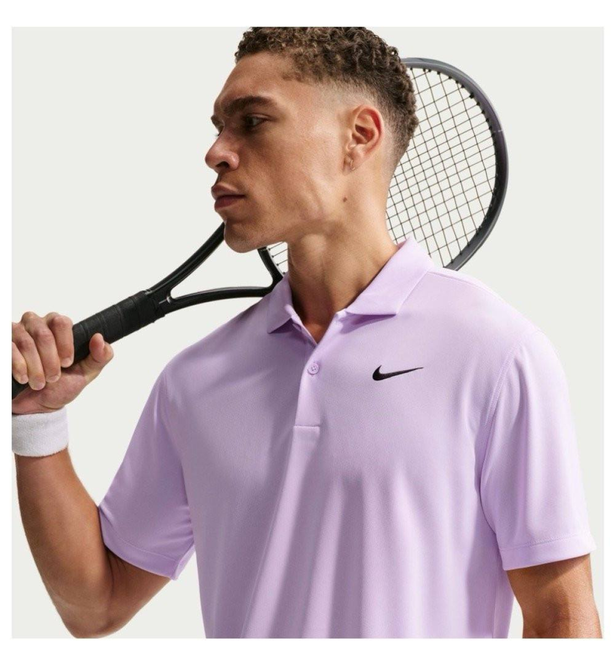 Поло мужское Nike Dri-fit Polo Solid pink